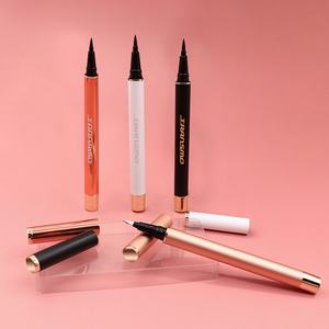 2025 New Arrivals Custom <b>Black</b> Empty Plastic Cylinder Eyeliner Packaging Bottle Logo Printed <b>Eyebrow</b> Pen Tube Cosmetics - Product Image 1