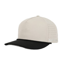Casquette de golf à deux tons imperméable avec logo brodé personnalisé et découpe au laser