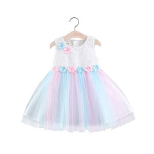 Robes de soirée pour filles, style princesse, motifs floraux, crochet, pour bébés, pour fêtes d'anniversaire, boutique d'été - Product Image 1