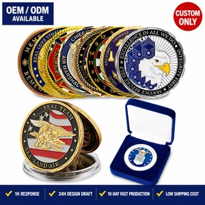 Moneda Conmemorativa Personalizada de los Navy Seals, Fabricada en Aleación de Zinc con Relieve 3D y Esmalte, Recuerdo Coleccionable - Product Image 1