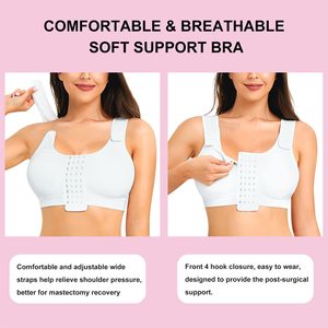 Soutien-gorge <span class=keywords><strong>post</strong></span>-<span class=keywords><strong>opératoire</strong></span> ajustable à boutons sur le <span class=keywords><strong>devant</strong></span>, très vendu, pour femmes - Product Image 3