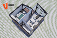 Villa Modulaire Préfabriquée Moderne, Maison Conteneur de Luxe à Structure en Acier, Cabane en A, Mini-Maison Préfabriquée de Jardin