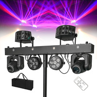 Barra de Luces Profesional Portátil para DJ, Discoteca, 2X30W, Cabezal Móvil, 2 Piezas, 6x8w RGBW 4en1, Barra LED para Iluminación de Escenario con Soporte