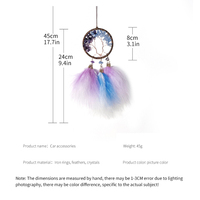 Bohème artisanat cristal pierre capteur de rêves pendentif voiture intérieur rétroviseur intérieur tenture murale cadeau de fête de mariage