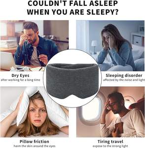 Masque de sommeil 100% coton, couvrant entièrement le visage, <span class=keywords><strong>pour</strong></span> les dormeurs sur le côté, masque <span class=keywords><strong>pour</strong></span> les yeux fait main <span class=keywords><strong>pour</strong></span> hommes et femmes, bandeau respirant <span class=keywords><strong>pour</strong></span> les voyages - Product Image 4