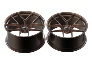 Rines Monobloque Forjados XINLAI Personalizados en Satin Bronze, de 19-20 Pulgadas, 5x120, 5x112, 5x114.3 para Autos Deportivos y Sedanes - Product Image 4