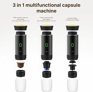 Machine à café <span class=keywords><strong>expresso</strong></span> électrique portable double extraction, 20 bars de pression, chargement Type-C, brassage automatique, pour la maison, l'hôtel et l'extérieur - Product Image 4