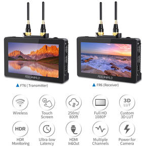 ระบบส่งสัญญาณวิดีโอไร้สาย <span class=keywords><strong>FEELWORLD</strong></span> FT6 FR6 ขนาด <span class=keywords><strong>5.5</strong></span> นิ้ว พร้อมตัวส่งและตัวรับสัญญาณ สำหรับกล้อง DSLR จอภาพแบบสัมผัสในสนาม - Product Image 5