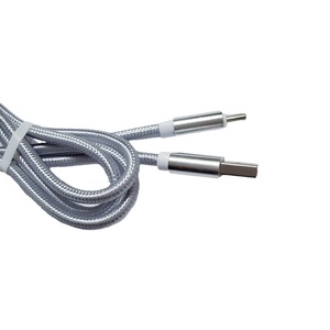 Câble de charge de type C tressé en nylon, 2,5 m, charge rapide pour Android, argent, bleu, rose, or, noir - Product Image 5