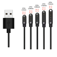 Câble de charge magnétique USB 2.0 en cuivre pur, 2 broches 2,5/2,84/4,00/7,62 mm, 4 broches 7,62 mm, pour montre connectée - Vente en gros usine