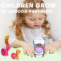 Nouvel œuf de licorne à faire éclore, jouet créatif et tendance pour enfants, œuf de dinosaure en peluche extensible dans l'eau, matériau EVA, 7 cm, coloré