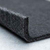 Panneaux insonorisants et antistatiques en feutre de fibres 100 % polyester léger noir et gris 260 GSM pour coffre de voiture