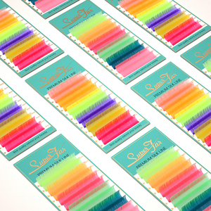 Cá Nhân Màu Lông Mi Tự Nhiên Giả Chồn Lông Mi Mở Rộng Màu Vàng Tím Màu Xanh Nâu Màu Xanh Lá Cây Màu Đỏ Trắng Màu Hồng Lông Mi - Product Image 4