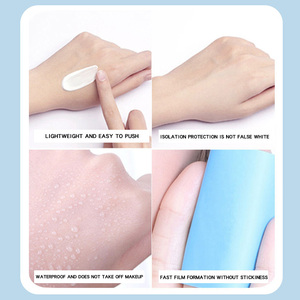 Koreanische Eigenmarke OEM-Creme/Flüssige Farbe organische Anti-Fregeln-Sonnenuntergang-Sonnencreme Aufhellungs-Sonnencreme Spf 50 Gesichts-Sonnencreme