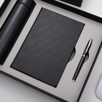 Journal intime personnalisé de luxe en cuir PU rouge coffret cadeau cadeau d'affaires coffret cadeau journal avec stylo et bouteille d'eau