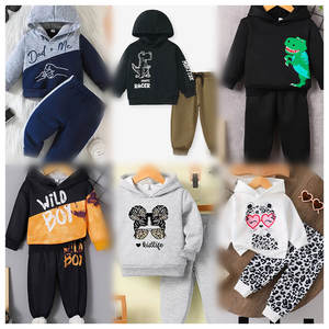 Wholesale Kids Clothes Autumn Winter Kid <b>Hoodie</b> Set <b>Velvet</b> Children Clothing 2pcs Outfits Mixed Designs Kids Sweatshirts - Product Image 4