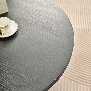 High Quality Farmhouse Indoor <b>Rustic</b> Round Black Wood <b>Coffee</b> <b>Table</b> Manufacturer - Product Image 5