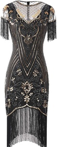 50 15 pièces sur mesure nouveaux Styles femmes des années 1920 dentelle cou Great Gatsby <span class=keywords><strong>robe</strong></span> Sequin Art déco clapet Costume Ecoparty - Product Image 6