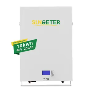 แบตเตอรี่ติดผนังราคาถูก 10kWh 48V แบตเตอรี่ลิเธียมไอออนโดยใช้เซลล์แบตเตอรี่เกรด A