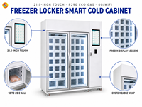 Armoire distributrice de produits surgelés, style casier, -18 à -20°C, réglable, gaz écologique R290, pour cantine de magasin