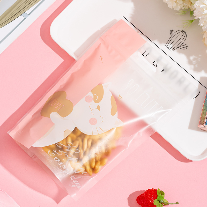 Pink Cute Bunny Patterns Resealable Zip