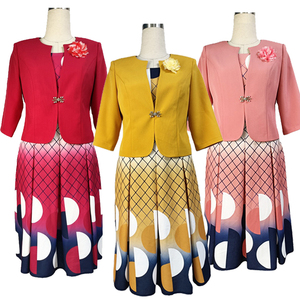 Conjunto de 2 Piezas, Ropa de Iglesia Rosa para Mujer, Vestido de Talla Grande, Ropa Femenina - Product Image 2