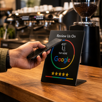 Carte NFC personnalisée en PVC mat blanc et noir avec puce NTAG213, étanche, pour contrôle d'accès et avis sur les réseaux sociaux