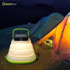 Lanterne portable solaire led rechargeable par USB pliable, éclairage d'extérieur, luminaire de tente, idéal pour le camping