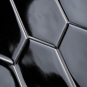 Piastrella Nera Picket 5x25 Cm Spessore 9 Mm Finitura Lucida Bordi Irregolari - Product Image 4
