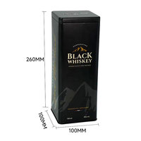 Boîte en métal vide personnalisée pour whisky, boîte en métal pour vin, emballage cadeau pour vodka, champagne, stockage de vin