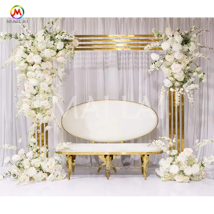 Luxus Hochzeit Event Metall PU Leder Sofa Stuhl King Throne Sofa Bankett