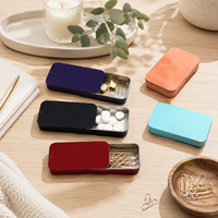 Boîte en métal coulissante personnalisée avec logo, fabricant OEM, petit emballage métallique, étui en étain durable et portable