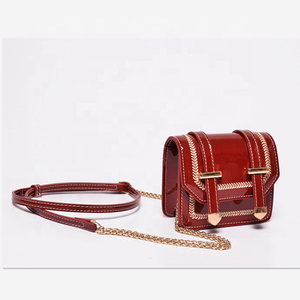 Mini <strong>Red</strong> Patent <strong>Leather</strong> Handbags Small Shoulder Bags Crossbody <strong>Purses</strong> with Embroidery Christmas Gift for Women - Product Image 6