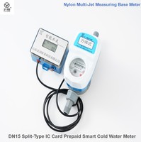 Compteur d'eau intelligent à carte IC prépayée haute précision, structure séparée, affichage à distance, R80 IP68, compteurs de débit mécaniques