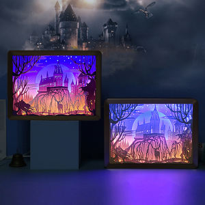 Marco de imagen personalizado foto Harry <span class=keywords><strong>Potter</strong></span> 3D LED luz de noche caja de sombra lámpara de escritorio niños lámpara de noche Luz de lujo para decoración del hogar regalo - Product Image 5