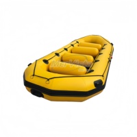Bateau de rivière gonflable pas cher de 480 cm, robuste, à double fond, pour 11 personnes, avec casques et pagaies