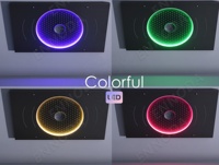 Nouveau système de douche complet en laiton avec pommeau de douche LED effet pluie cascade pour plafond de salle de bain, 5 modes, et jet de massage