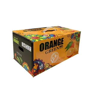 O Melhor Preço Design Personalizado Caixas de Embalagem De Frutas Ondulado Kraft Caixas de Papel Reciclável Para Frutas Frescas