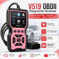 Escáner de Diagnóstico Automotriz OBD2 V519, Lector de Códigos de Error del Motor, Herramienta de Borrado de DTC, Transmisión de Datos en Tiempo Real, Probador de Escaneo Automático para Reparación de Automóviles