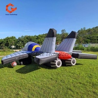 Nuevo diseño de publicidad, helicóptero inflable de PVC, globo inflable de avión gigante con luces LED a la venta