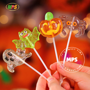 OEM Piruleta Fabricante Halloween Caramelo decorativo Spooky Pumpkin Green <span class=keywords><strong>Monster</strong></span> Venta caliente Halal Caja afrutada sin azúcar - Product Image 2