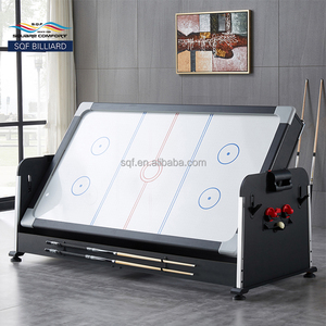 Table de jeu multifonctionnelle rotative 4-en-1 S.Q.F 7 pieds en MDF avec retour de balles, incluant billard, snooker, tennis de table et hockey sur air - Product Image 2
