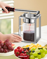 Premium zilverkleurig roestvrij staal 304 aluminium en ABS metaal fruit- en groentesapcentrifuge & -pers & -reamer 1 stuk 25x13x29cm