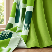 En stock : Ensemble de 4 rideaux à œillets géométriques pour salon