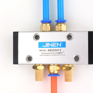 วาล์วควบคุมแบบลูกกลิ้ง JINEN รุ่น XQ250612 วาล์วนิวเมติกแบบกลไก 2 ตำแหน่ง 5 ทาง ขนาด 1/4 นิ้ว - Product Image 3