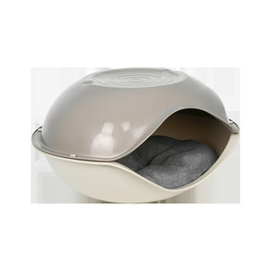HMTPC Cat <b>Bed</b> Round Plastic Pet <b>Bed</b> With Soft <b>Pad</b> For Indoor Cats - Product Image 5