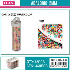 Ilan Abalorio Perline multicolori da 5 mm per la creazione di gioielli - Product Image 2