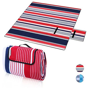 야외 피크닉 담요 매트 사용자 정의 로고 접이식 방수 비치 매트 가방 - Product Image 2