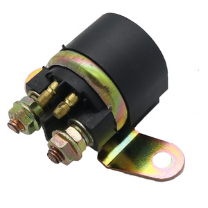 รีเลย์สตาร์ทมอเตอร์ไซค์ 12V สีดำ ขั้วต่อแบบสกรู พร้อมขายึดสำหรับเปลี่ยนสกู๊ตเตอร์ - Product Image 1