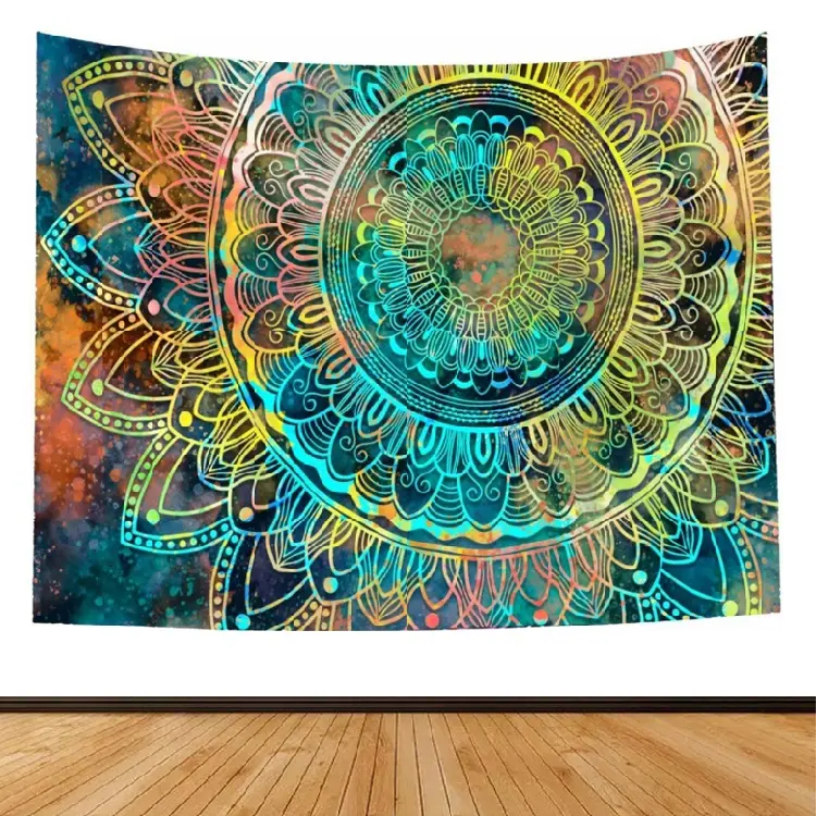 Custom cotton mandala wall tapestry new designs 2021 printed indian tapestries bulk for bedroom decor